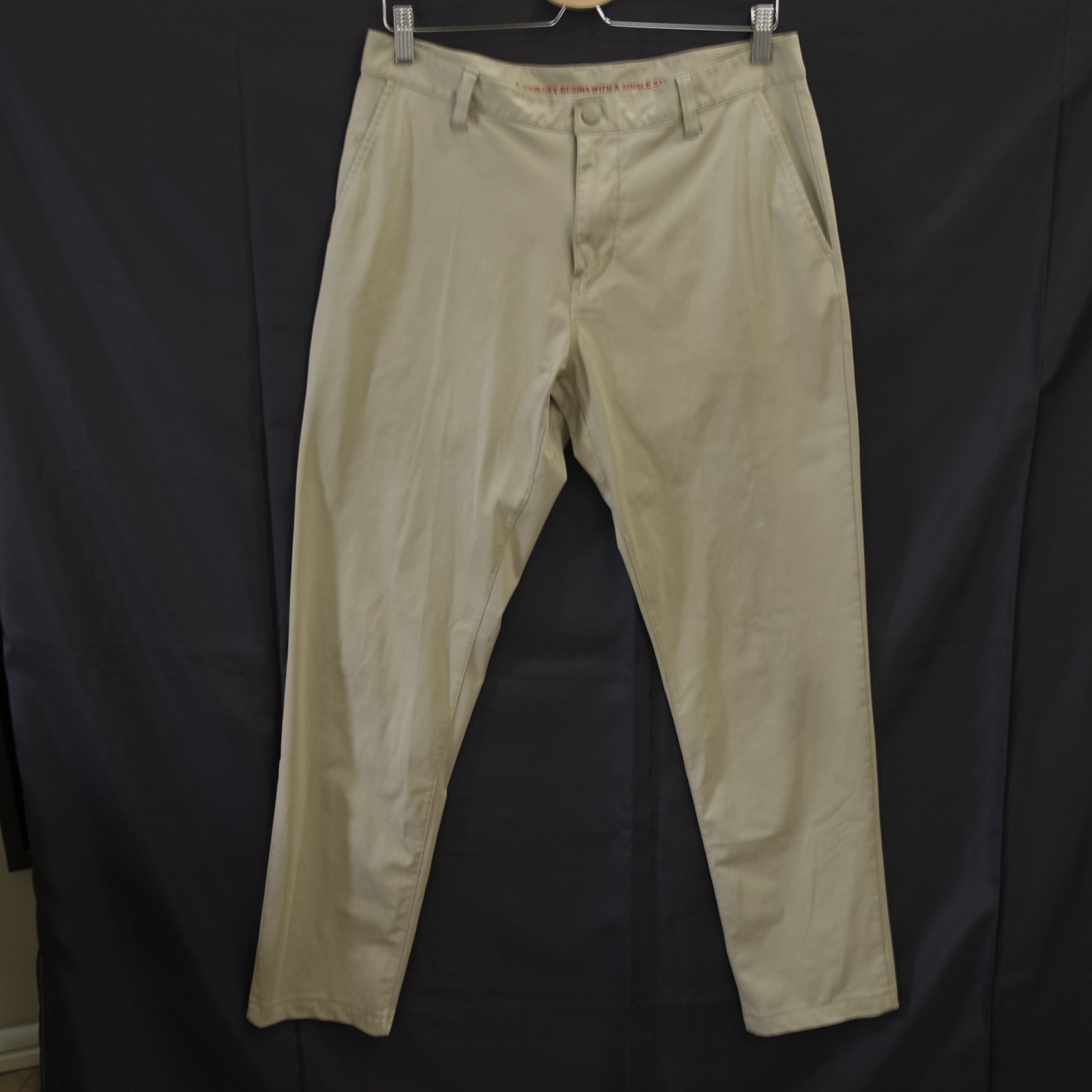 Rhone Commuter Pants Mens Size 33 x30.5 Beige Slim Fit