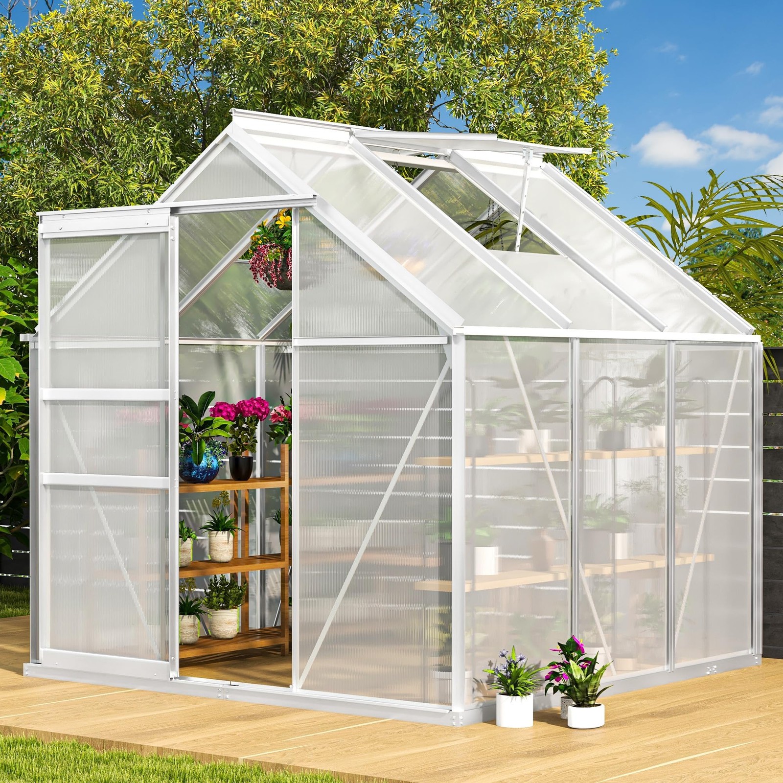 Greenhouse 6x6/6x8/6x10/8x6/8x10ft Sliding Door Vents Greenhouse 6x6/6x8/6x10/8x6/8x10ft Sliding Door Vents