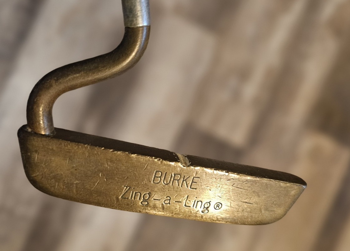 Vintage Burke Zing-A-Ling Brass Putter 35 Inch RH/LH