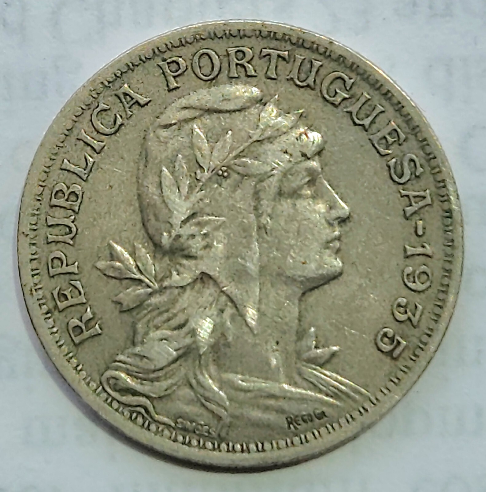1935 Portugal 50 Centavos (For Azores) 