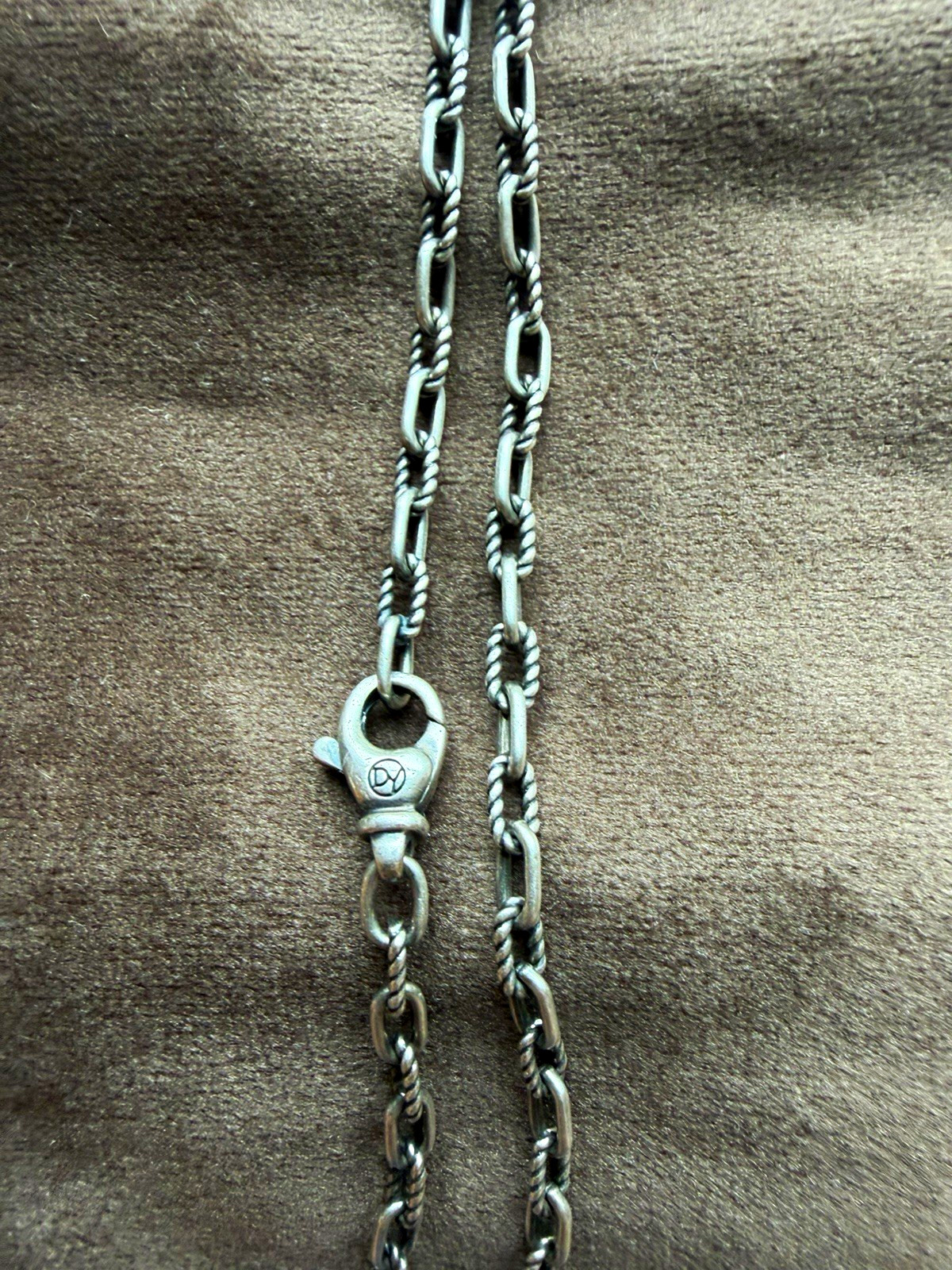 David Yurman Signed 925 Sterling Silver Rope Chain Necklace, Lobster, Silver David Yurman Signed 925 Sterling Silver Rope Chain Necklace, Lobster, Silver