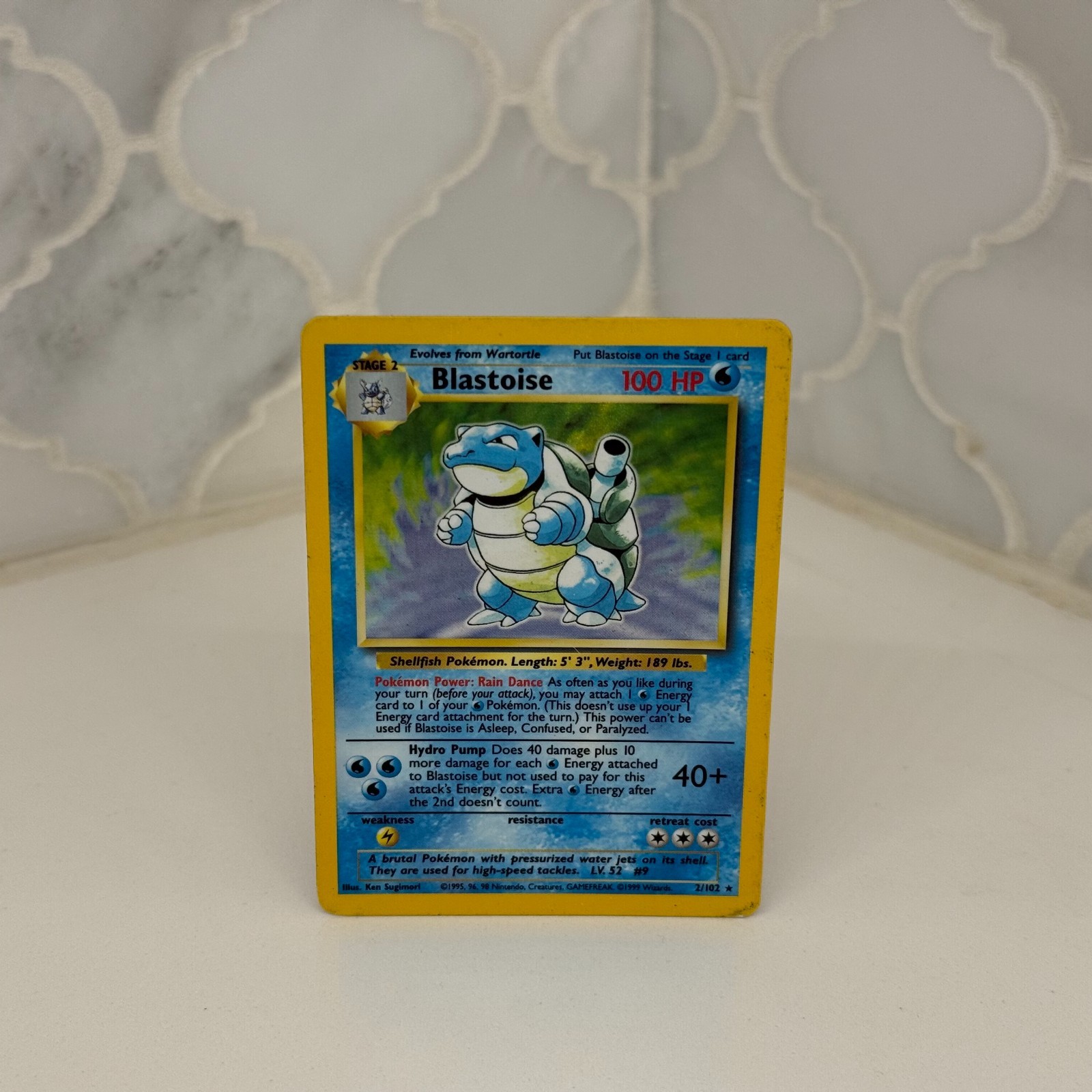 Blastoise 2/102 Base Set Holo RARE Wizards of the Coast Pokémon 1999