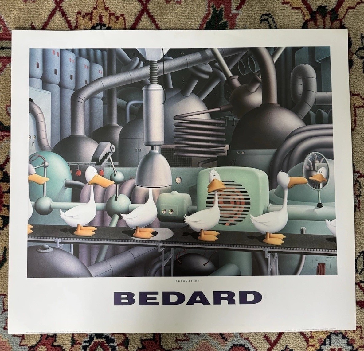 Michael Bedard - “Production” art print Litho Rare Vintage 1988 - 21x24