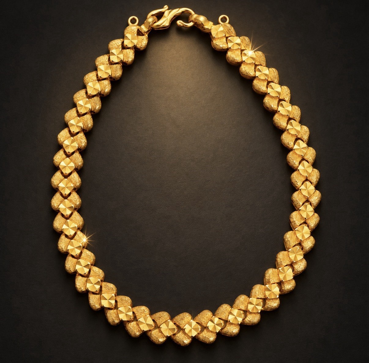 22K Solid Gold Floral Bracelet – 10.02g – 7″ 22K Solid Gold Floral Bracelet – 10.02g – 7″