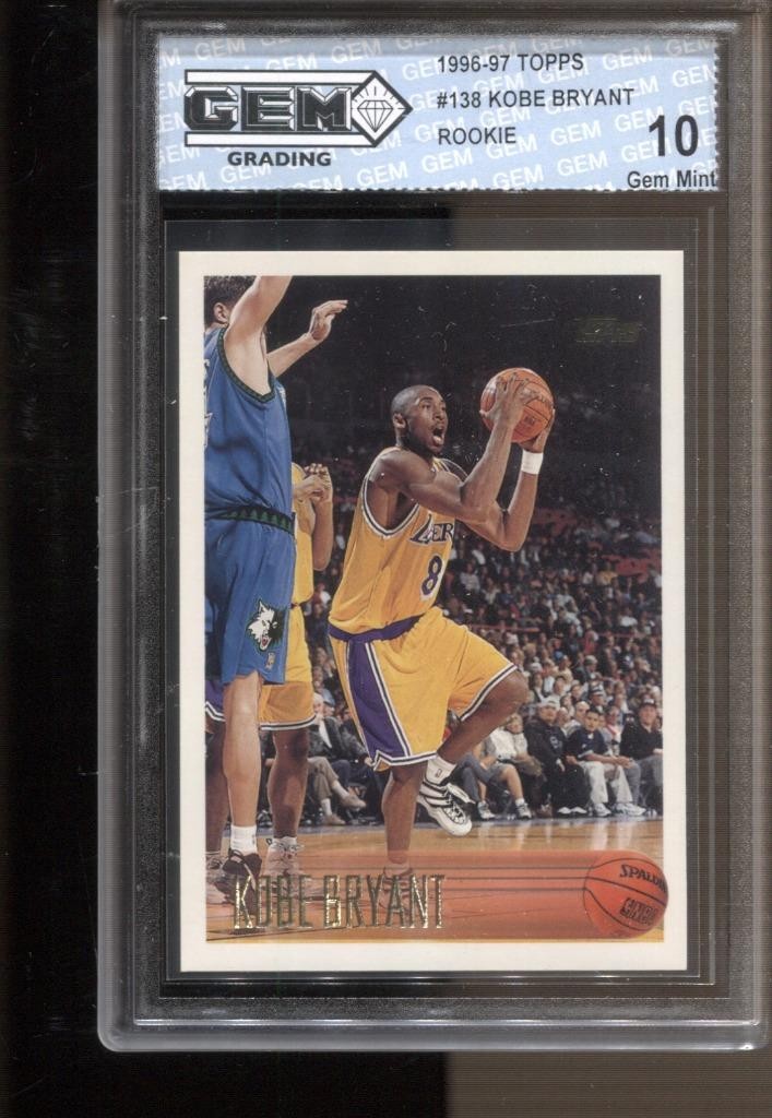 1996-97 Kobe Bryant Topps #138 Gem Mint 10 RC Rookie LA Lakers GOAT MVP HOF