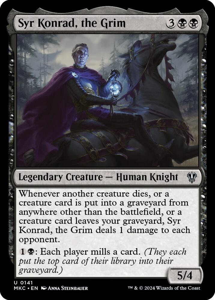 Syr Konrad, the Grim U Commander: Murders at Karlov Manor 141 NM Syr Konrad, the Grim U Commander: Murders at Karlov Manor 141 NM