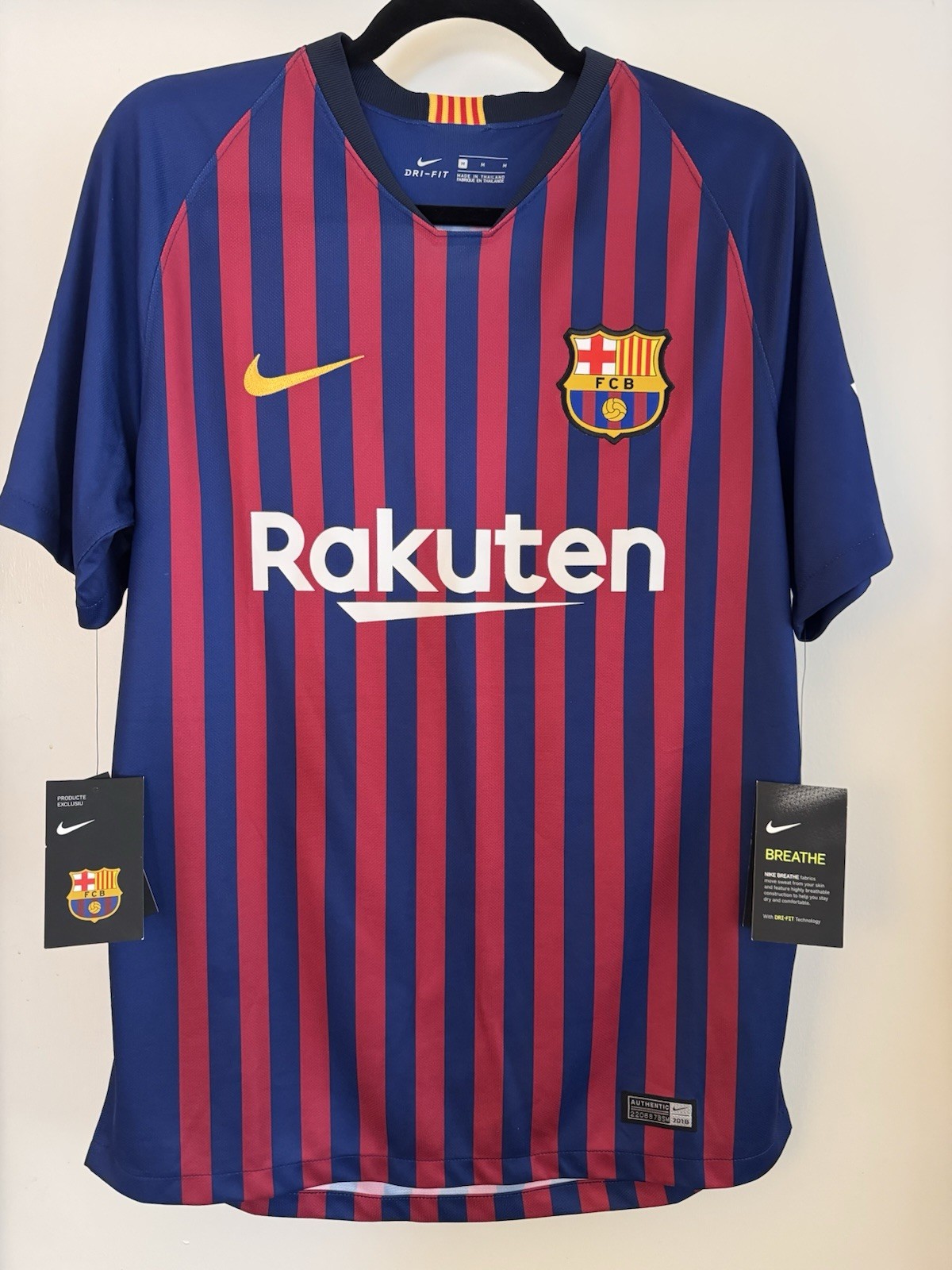 Lionel Messi #10 Barcelona 2018/19 Nike Home Jersey Men’s M NWT New 894430-456