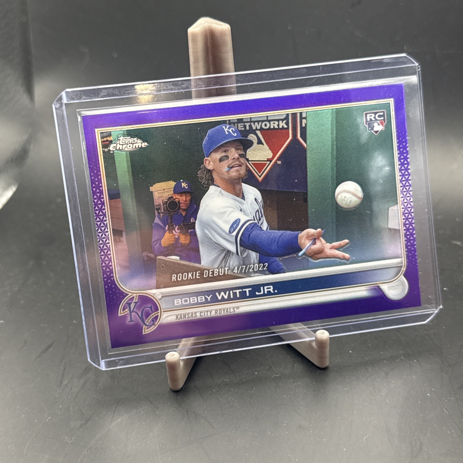 2022 Topps Chrome Update Series Rookie Debut Bobby Witt Jr. Purple Refractor 2022 Topps Chrome Update Series Rookie Debut Bobby Witt Jr. Purple Refractor