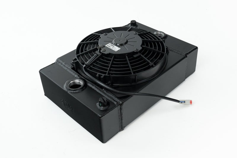 CSF Universal Drag Race/Tuck Radiator w/9in Spal Fan 14.5x10x3.6 Black 7065B