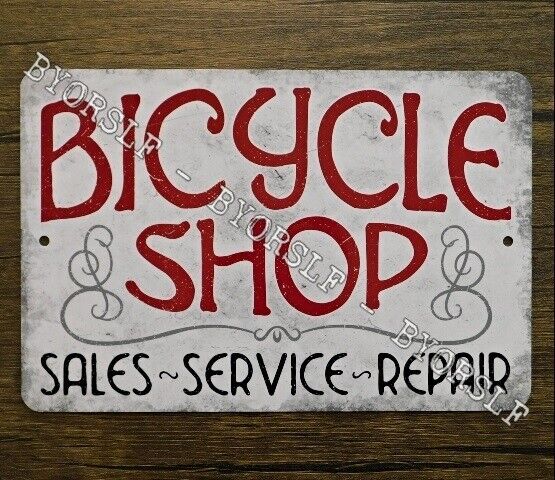 New and Used Metal Sign BICYCLE SHOP bike bikes vintage ...
