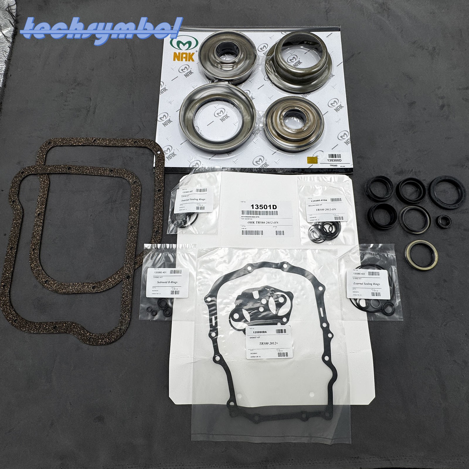 New TR580 CVT Automatic Transmission Master Rebuild Kit With Bonded Pistons 12-