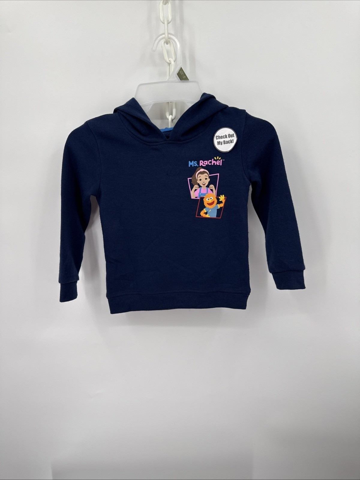 Ms Rachel Hooded Sweatshirt 4T Navy Blue LS