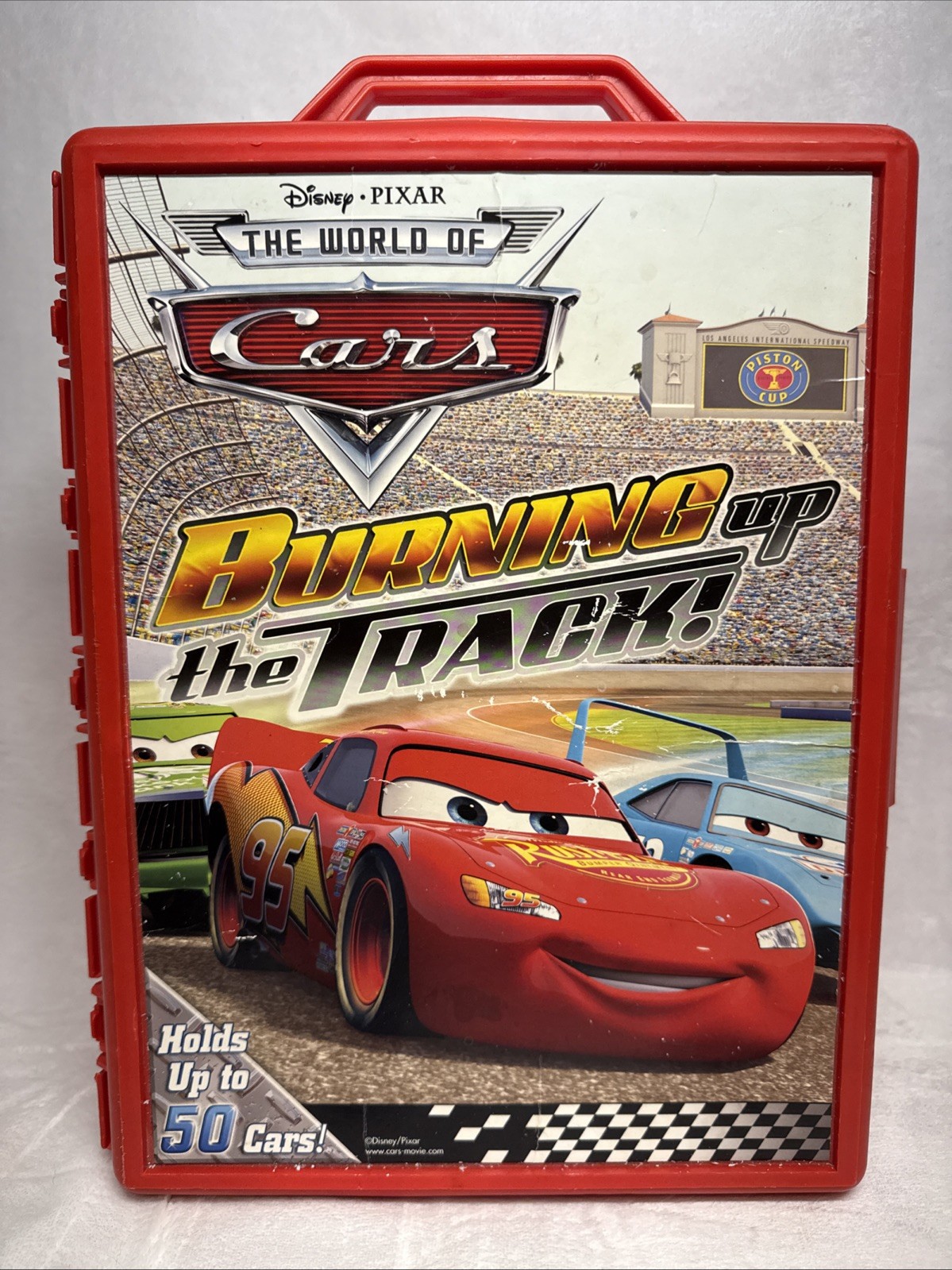 Disney Pixar The World of Cars “Burning Up the Track” Car Carrying Case