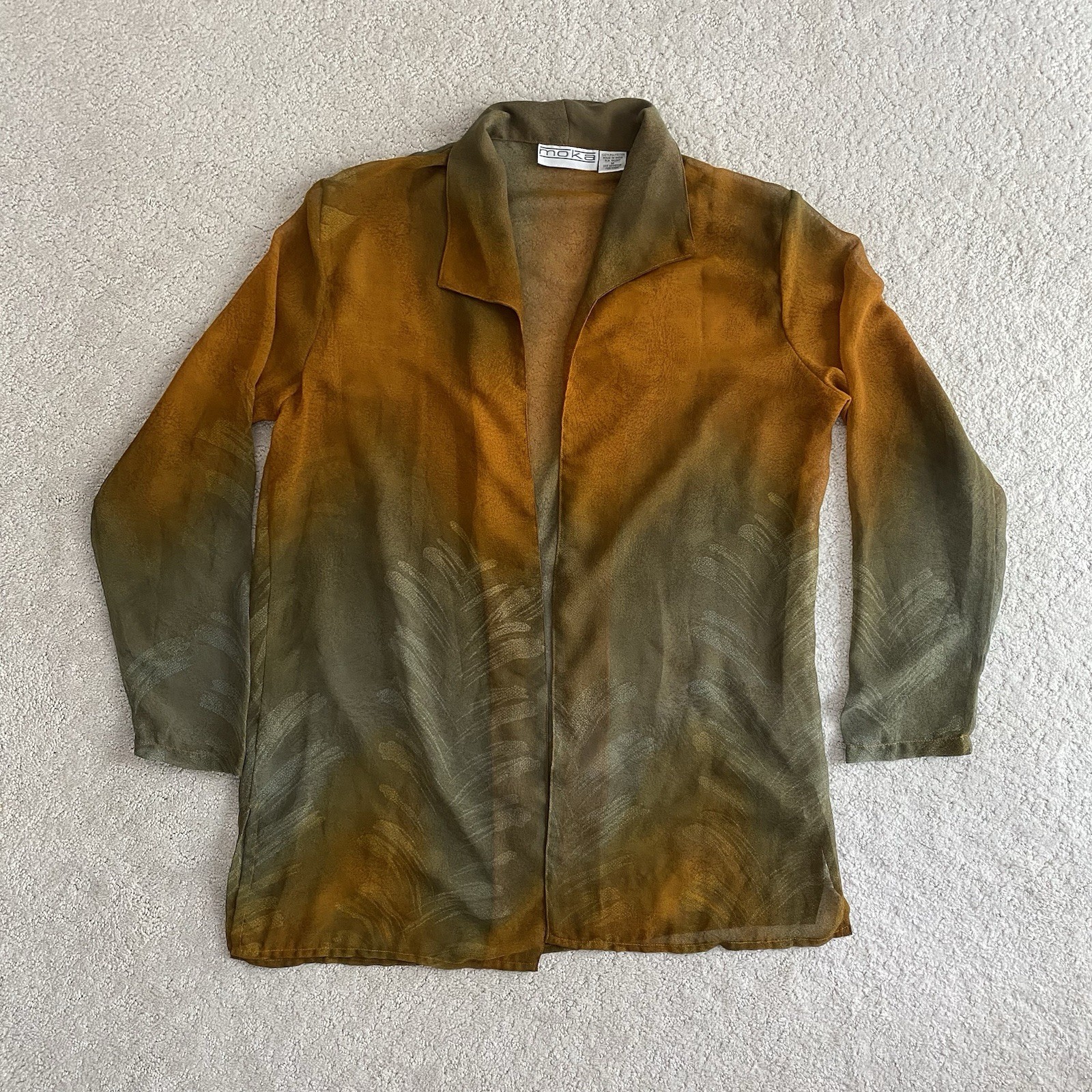 Oversized Sheer Button Down Womens M Fairy Grunge Goblin Lagenlook Whimsigoth