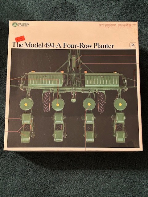 John Deere Model 494-A Four Row Planter Precision Classics Ertl 1/16 Scale #5838 John Deere Model 494-A Four Row Planter Precision Classics Ertl 1/16 Scale #5838