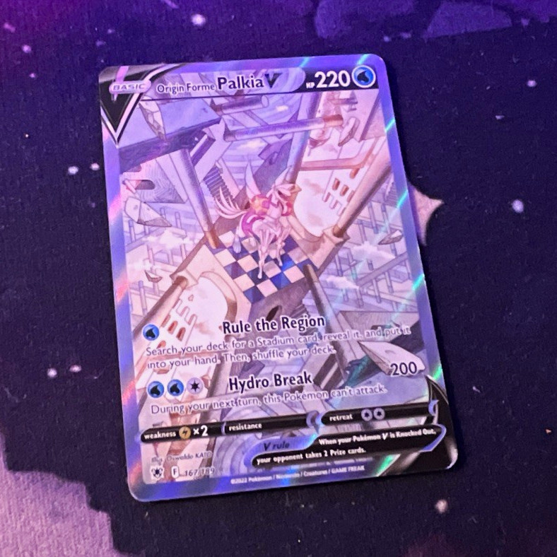 Pokemon Co. Origin Forme Palkia V 167/189 Astral Radiance Ultra Rare Holo