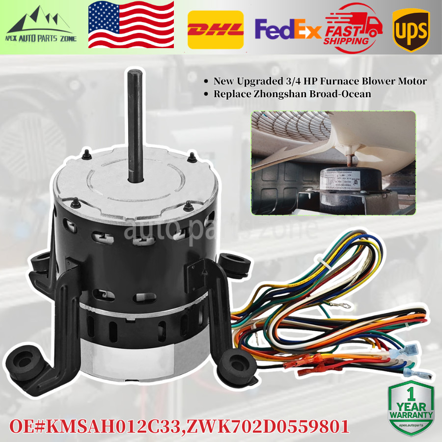 For BROAD-OCEAN ZWK702D0556501 ECM Blower Motor HD46MQ136 115-120V KMSAH012C33