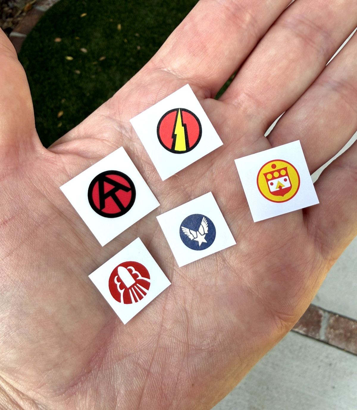 Vintage Gi Joe Repro Astronaut, Tanker, Scramble, AT, Super Joe logo stickers