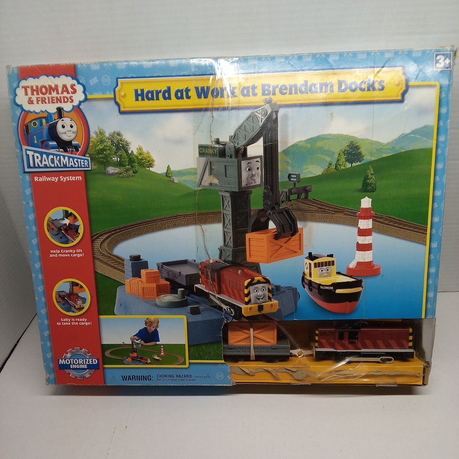 Thomas & Friends TrackMaster Motorized Hard at Work Brendam Docks New Damage Box