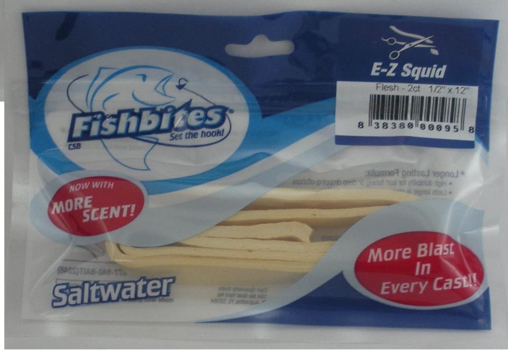 Fishbites 0095 E-Z Squid Flesh Color Long Lasting Scent 1/2\