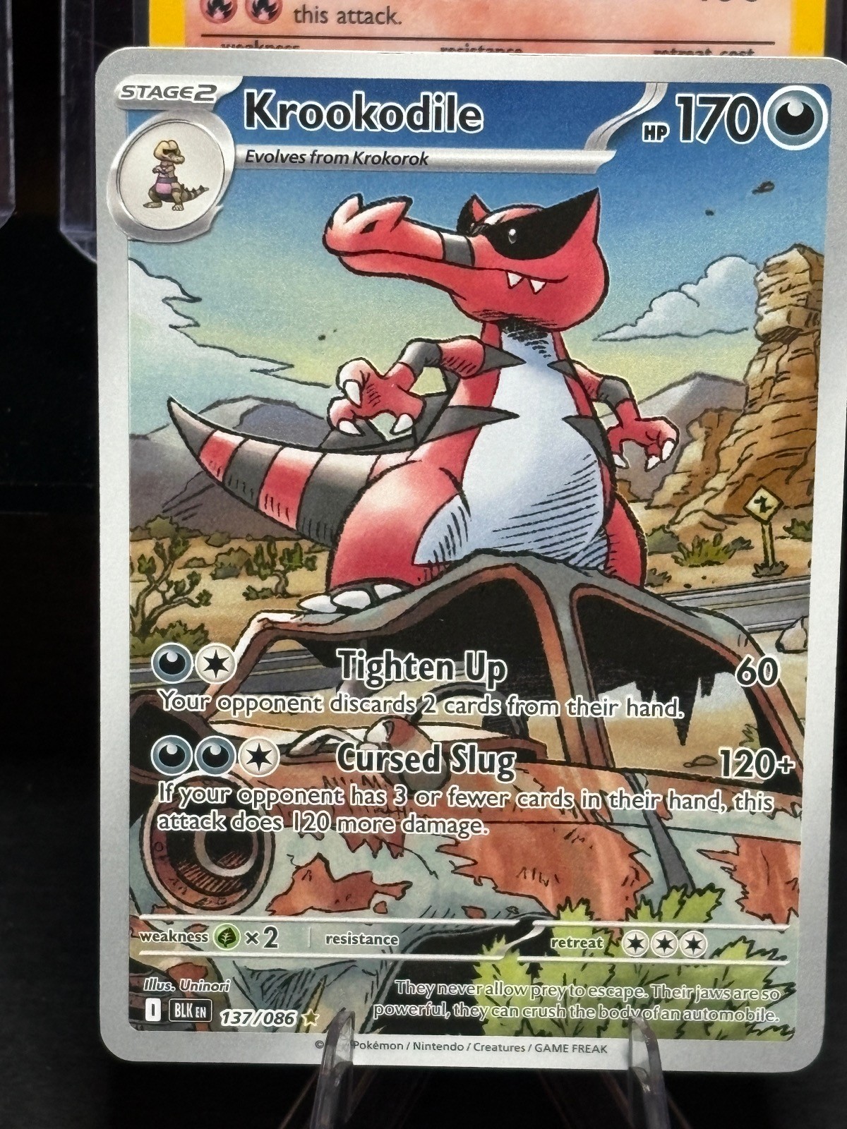 Krookodile 137/086 Holo Illustration Rare Black Bolt Pokemon NM Krookodile 137/086 Holo Illustration Rare Black Bolt Pokemon NM