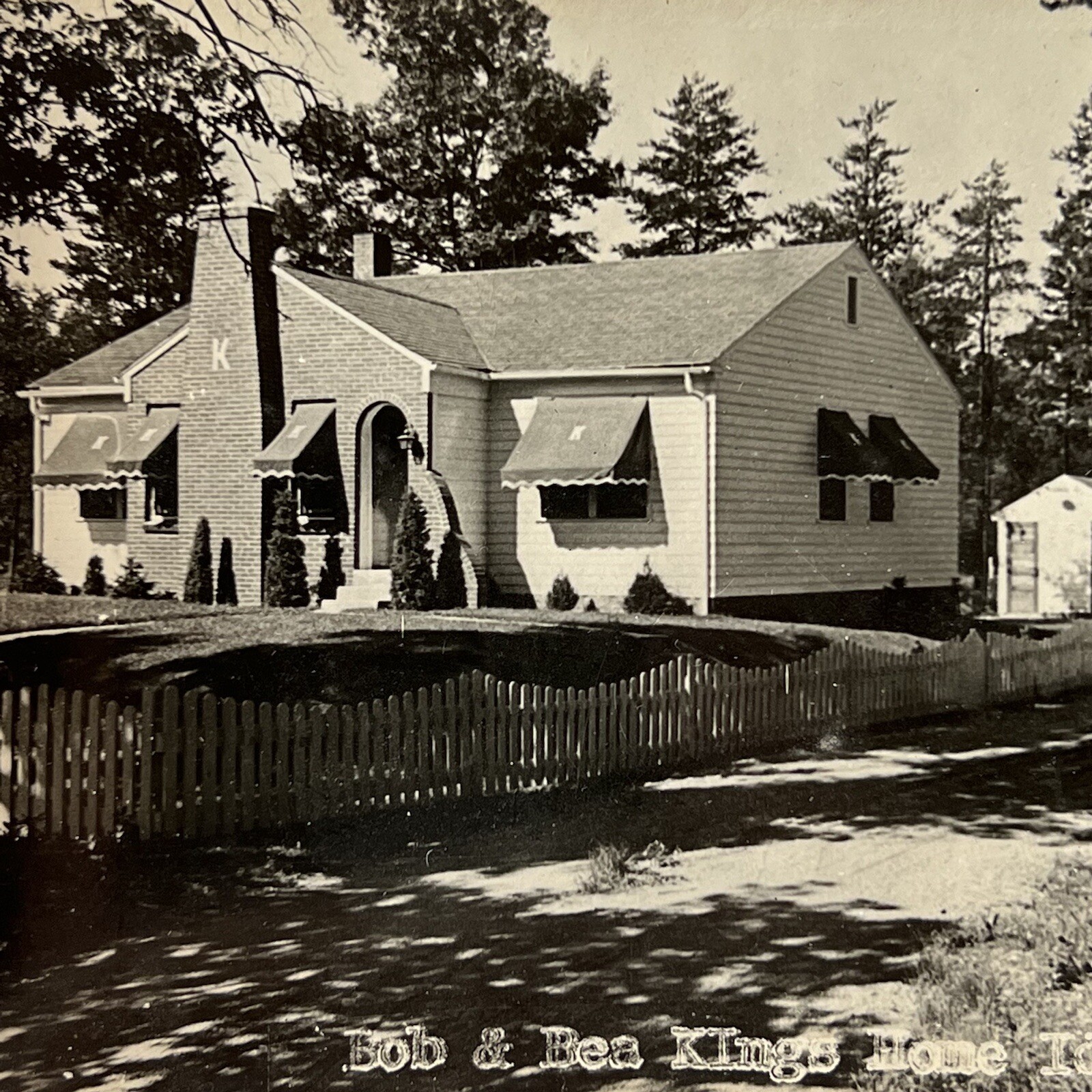 Vintage RPPC Real Photograph Black History Bob & Bea King Home Idlewild MI