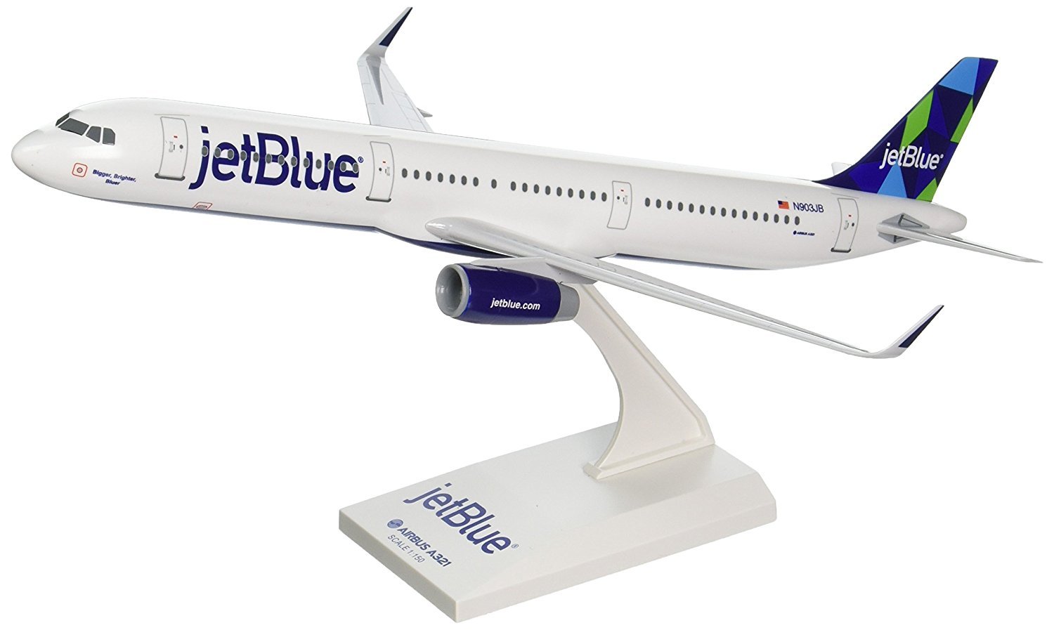 Skymarks SKR778 Jetblue Airbus A321-200 Prism N903JB Desk Model 1/150 Airplane