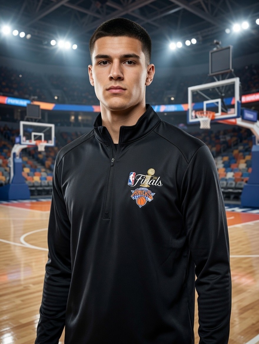 Antigua New York Knicks 2026 NBA Finals Quarter-Zip Pullover - L - Black - NWT