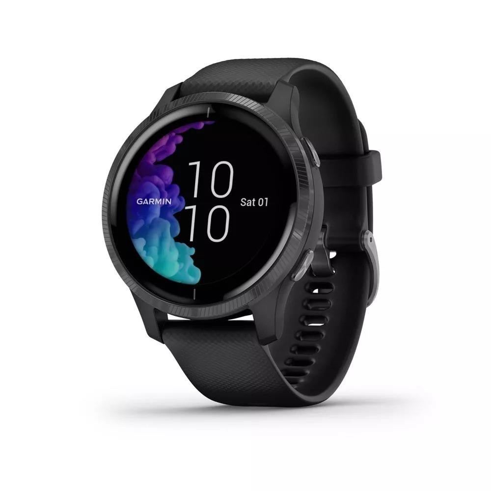 Garmin Venu Black with Slate Hardware, GPS, Health Monitoring, Fitness Tracker Garmin Venu Black with Slate Hardware, GPS, Health Monitoring, Fitness Tracker