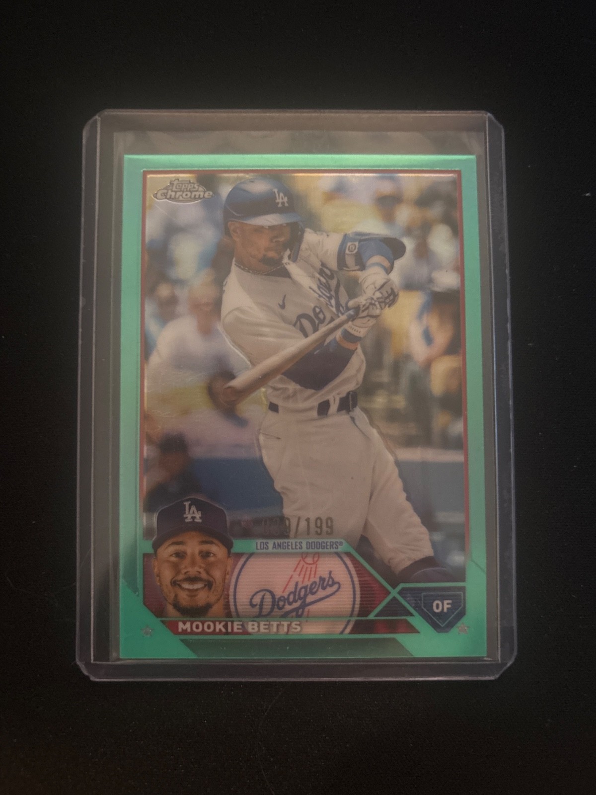 2023 Topps Chrome - Mookie Betts #150 Aqua Refractor /199 2023 Topps Chrome - Mookie Betts #150 Aqua Refractor /199