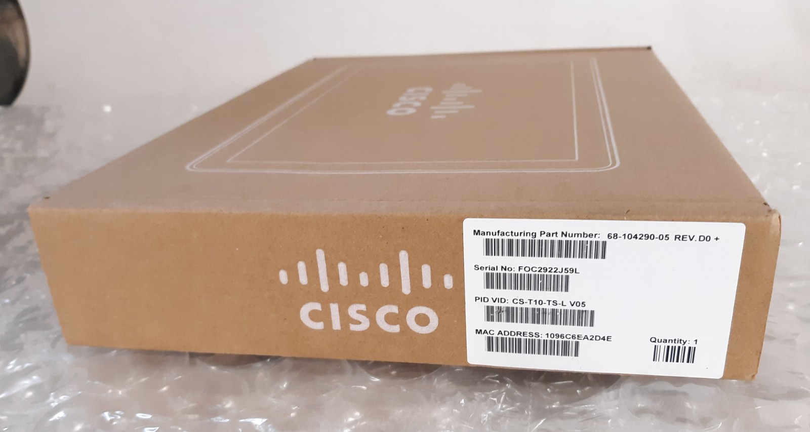 Cisco CS-T10-TS-L 68-104290-05 WebEx Room Navigator Touch Panel NEW *SEALED*
