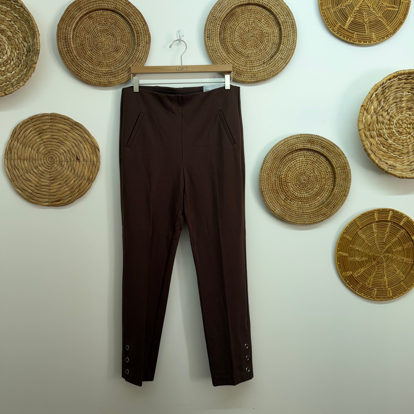 NEW Chico\'s Brown So Slimming Juliet Slim Leg Pants 2 Large/12