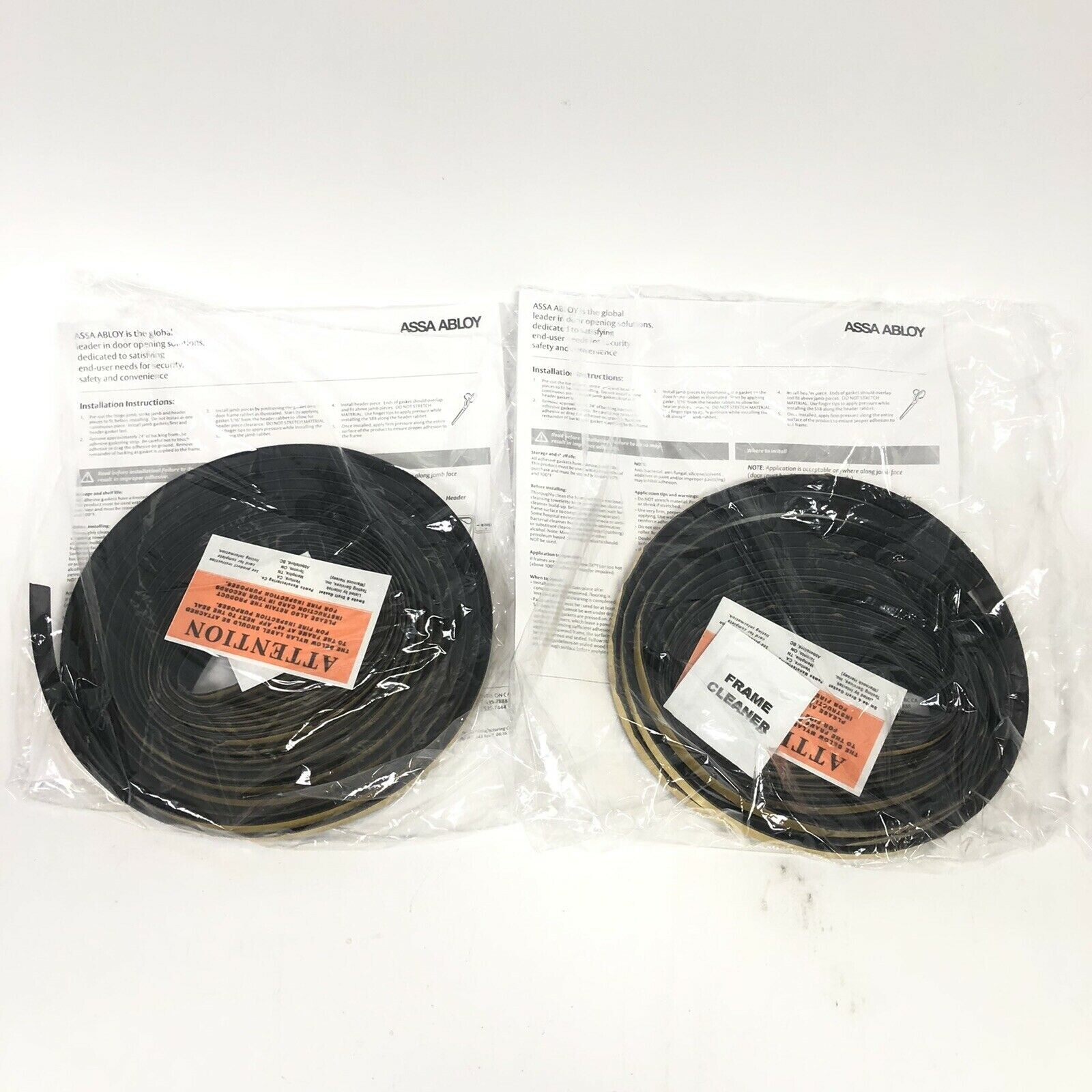 2 Pack Assa Abloy S88D21 Pemko Siliconseal Adhesive Door Gaskets 1/4