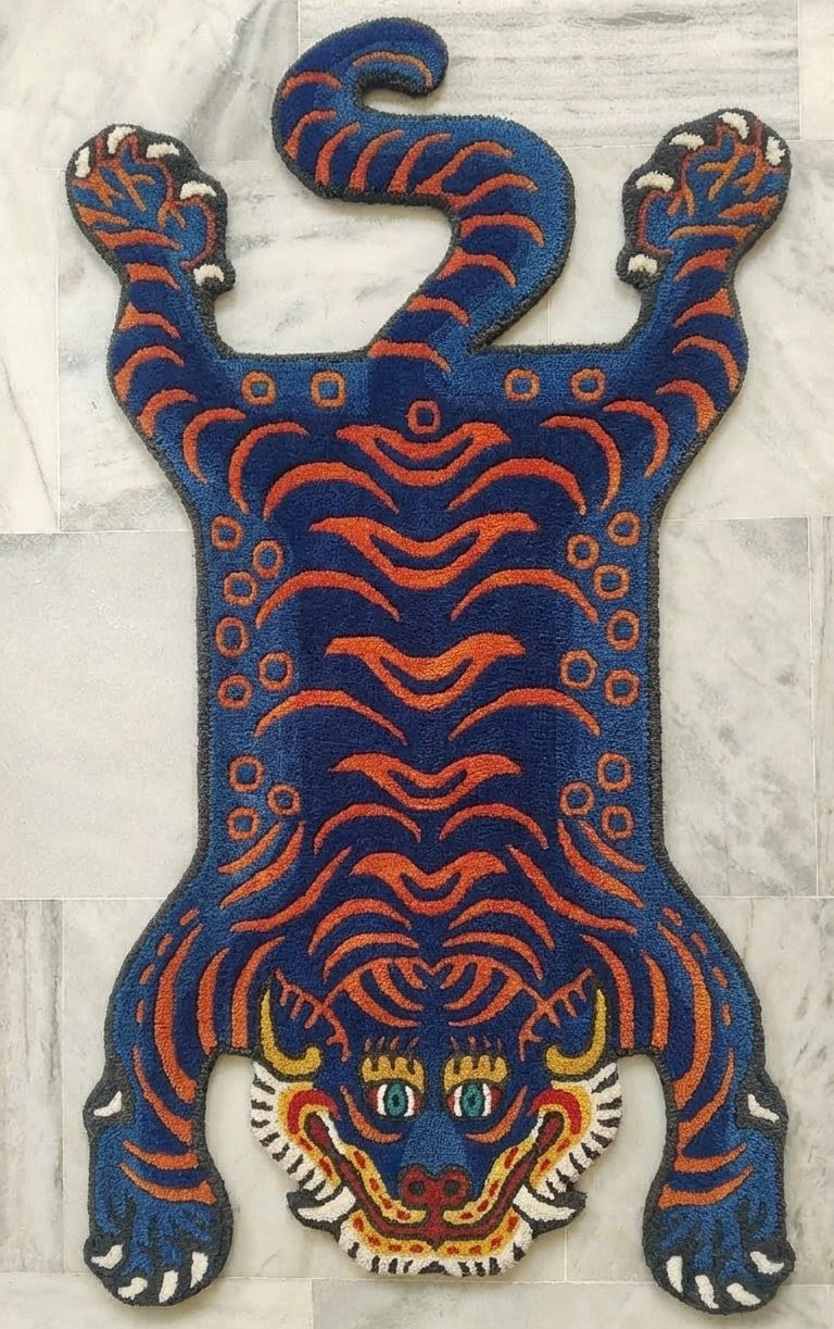 Maximalist Decor Tibetan Tiger Rug 3x5 ft Hand Tufted Woolen Animal Print Carpet Maximalist Decor Tibetan Tiger Rug 3x5 ft Hand Tufted Woolen Animal Print Carpet