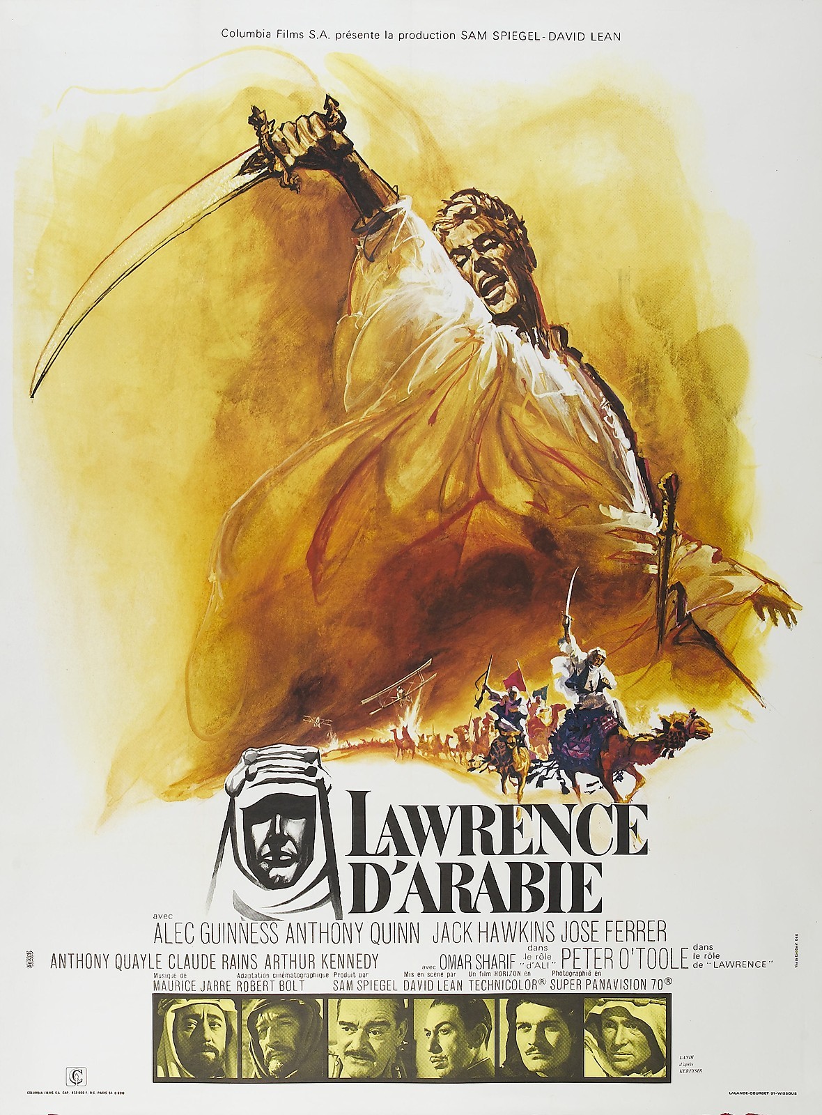 LAWRENCE OF ARABIA Movie Poster 1962 Hollywood Classic RARE