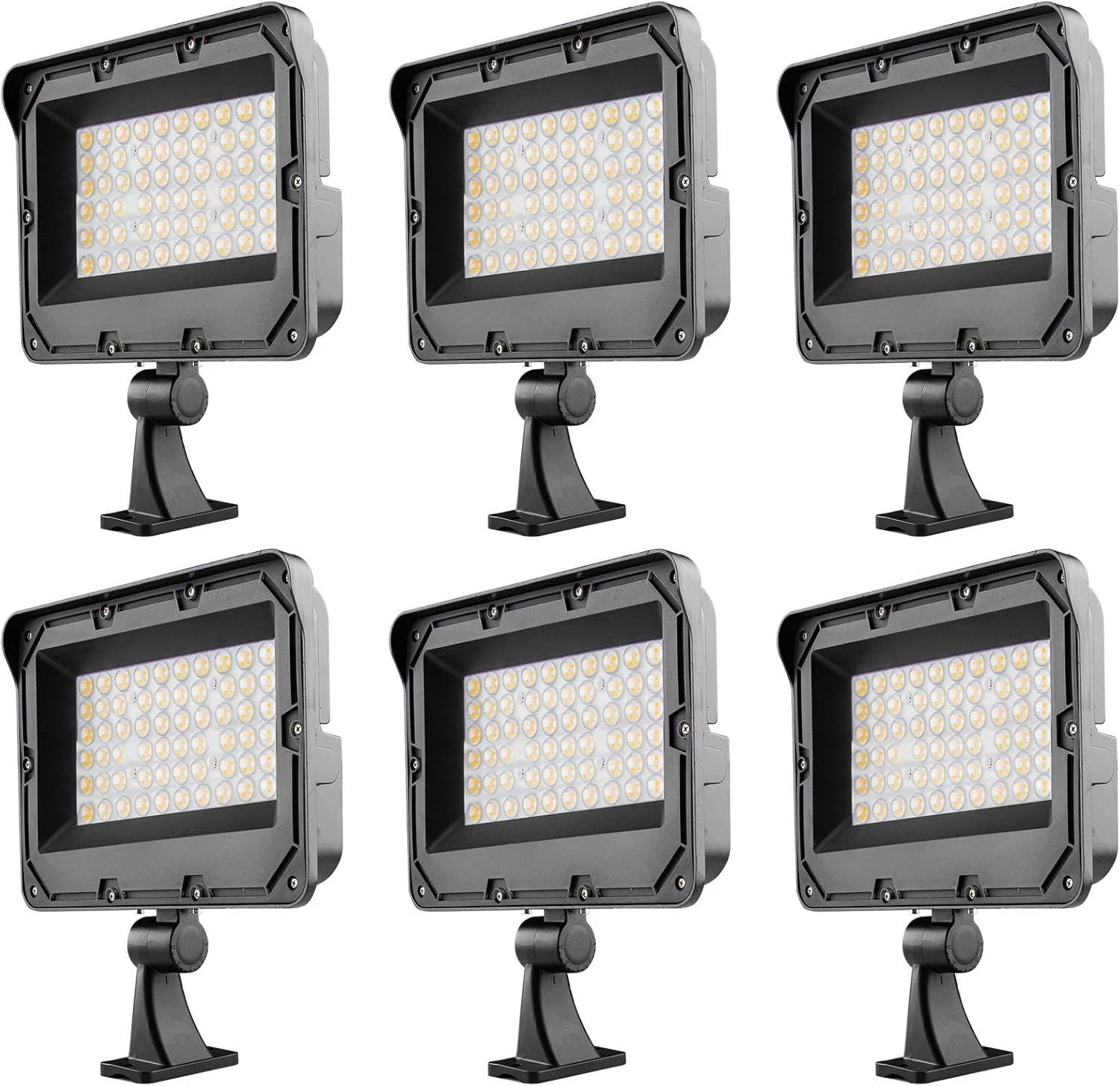 Lightdot 6-Pack 120W LED Parking Lot Lights 16800LM 5000K Commercial Outdoor