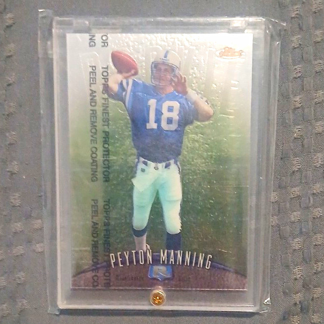 Topps 1998 Finest Peyton Manning #121 Rookie RC Base Set Indianapolis Colts Topps 1998 Finest Peyton Manning #121 Rookie RC Base Set Indianapolis Colts