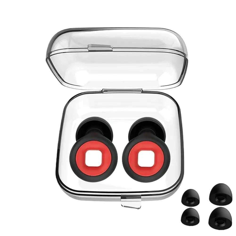 Artevive Earplugs Motorcycle.Earplugs for Sleeping Noise One Size, Black Red