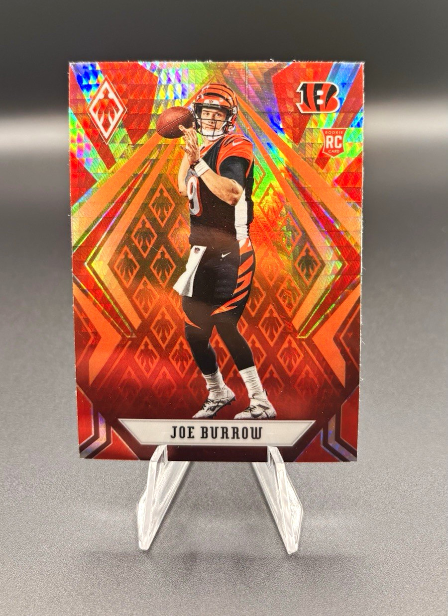 2020 Panini Phoenix Rookies Joe Burrow Cincinnati Bengals #101 RC Fire Burst
