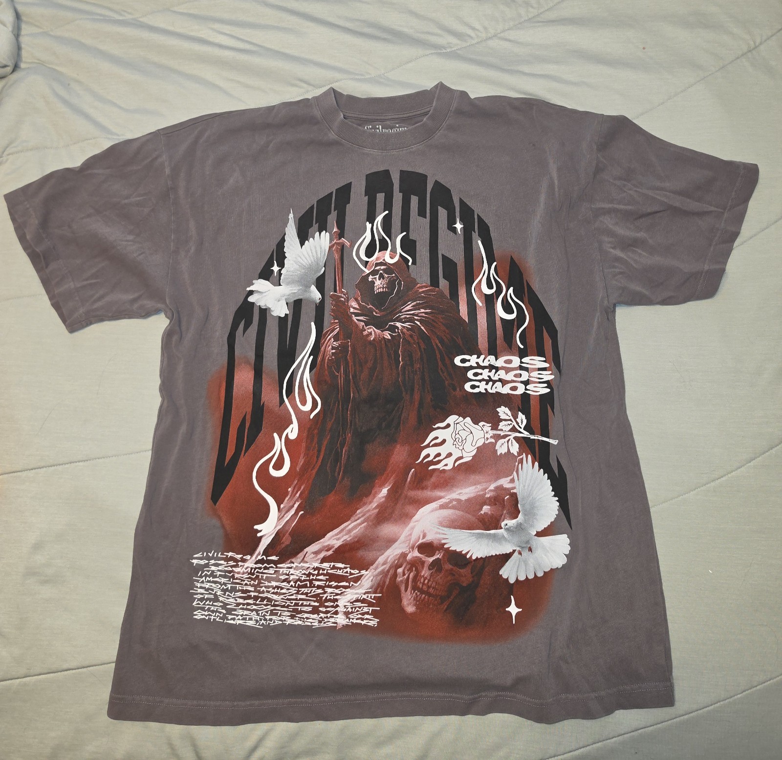 Civil Regime Mount Chaos American Classic Tee Lilac Men\'s Size Large NWT Civil Regime Mount Chaos American Classic Tee Lilac Men\'s Size Large NWT