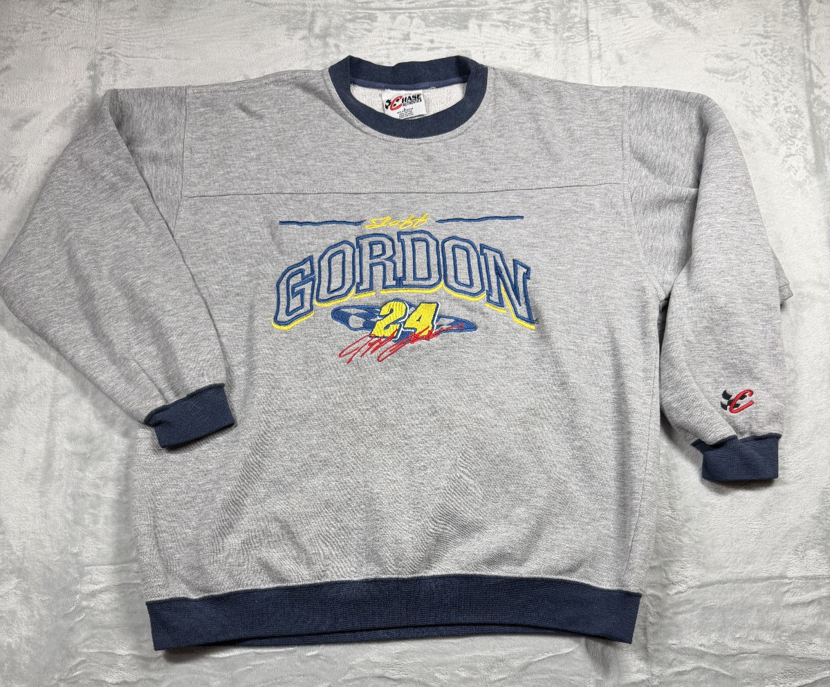 Vintage Jeff Gordon 24 Chase Authentics NASCAR Sweatshirt Mens L Embroidered Vintage Jeff Gordon 24 Chase Authentics NASCAR Sweatshirt Mens L Embroidered