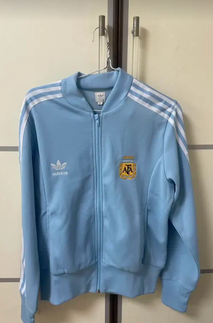 RARE Adidas Argentina AFA World Cup Track Top Jacket Sky Blue EU 44 Vintage