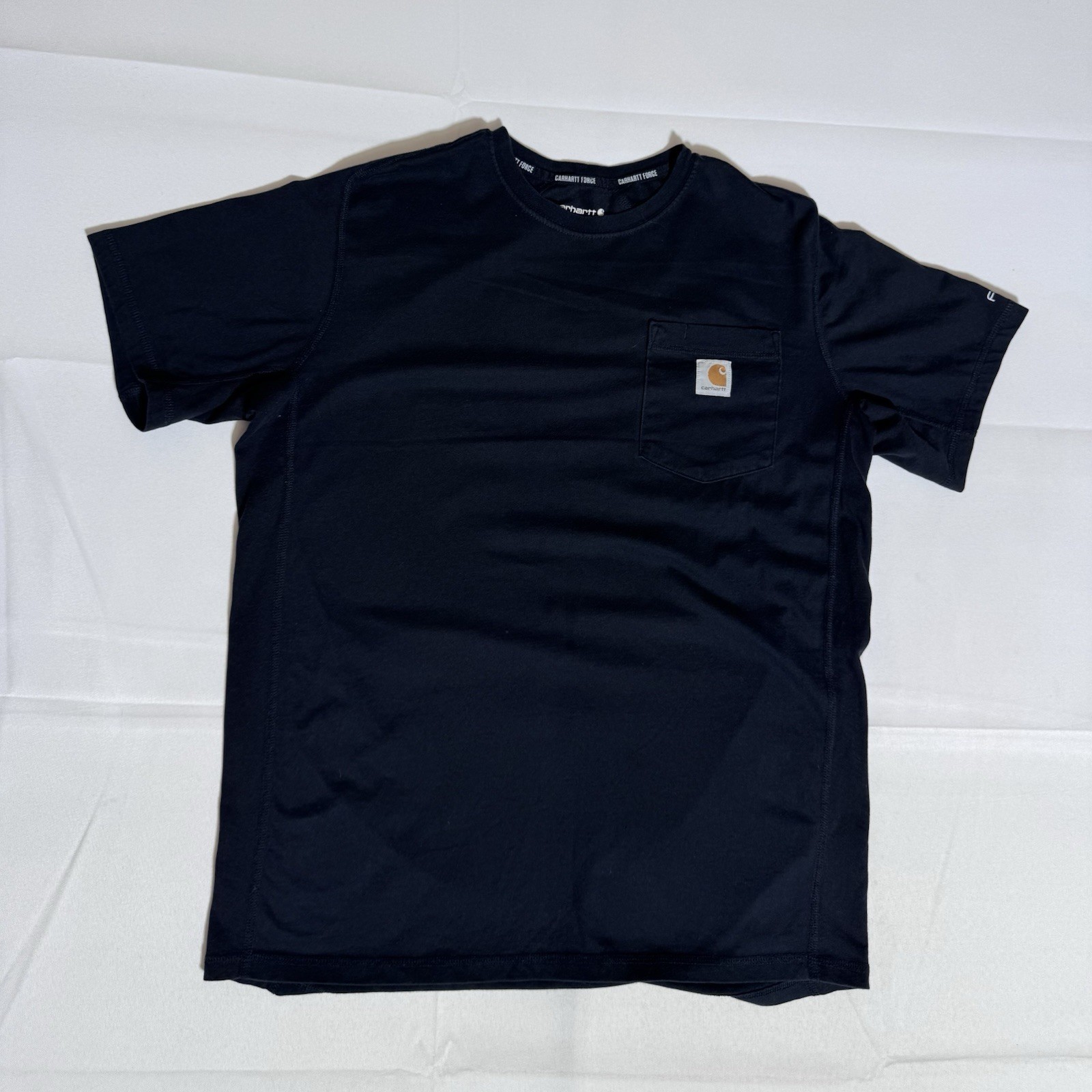 Carhartt Force Shirt, Pocket, Stretch, Logo, Black, Male, Medium Carhartt Force Shirt, Pocket, Stretch, Logo, Black, Male, Medium