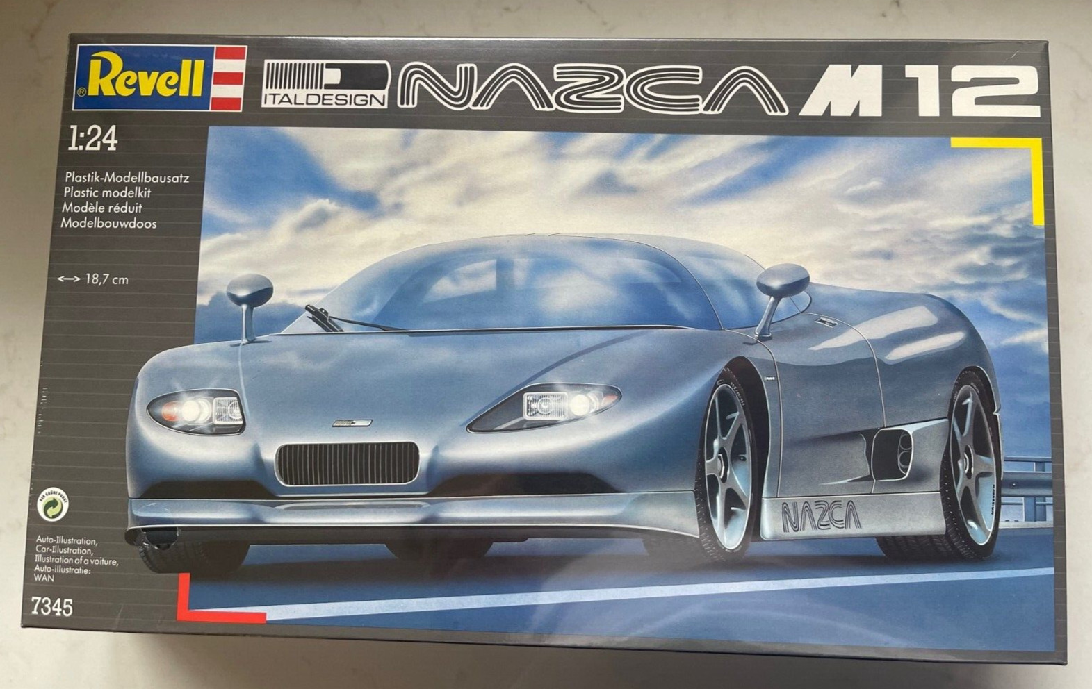 REVELL 1/24 Italdesign NAZCA M12 Scale Plastic Model Car Kit 7345 - Sealed NEW