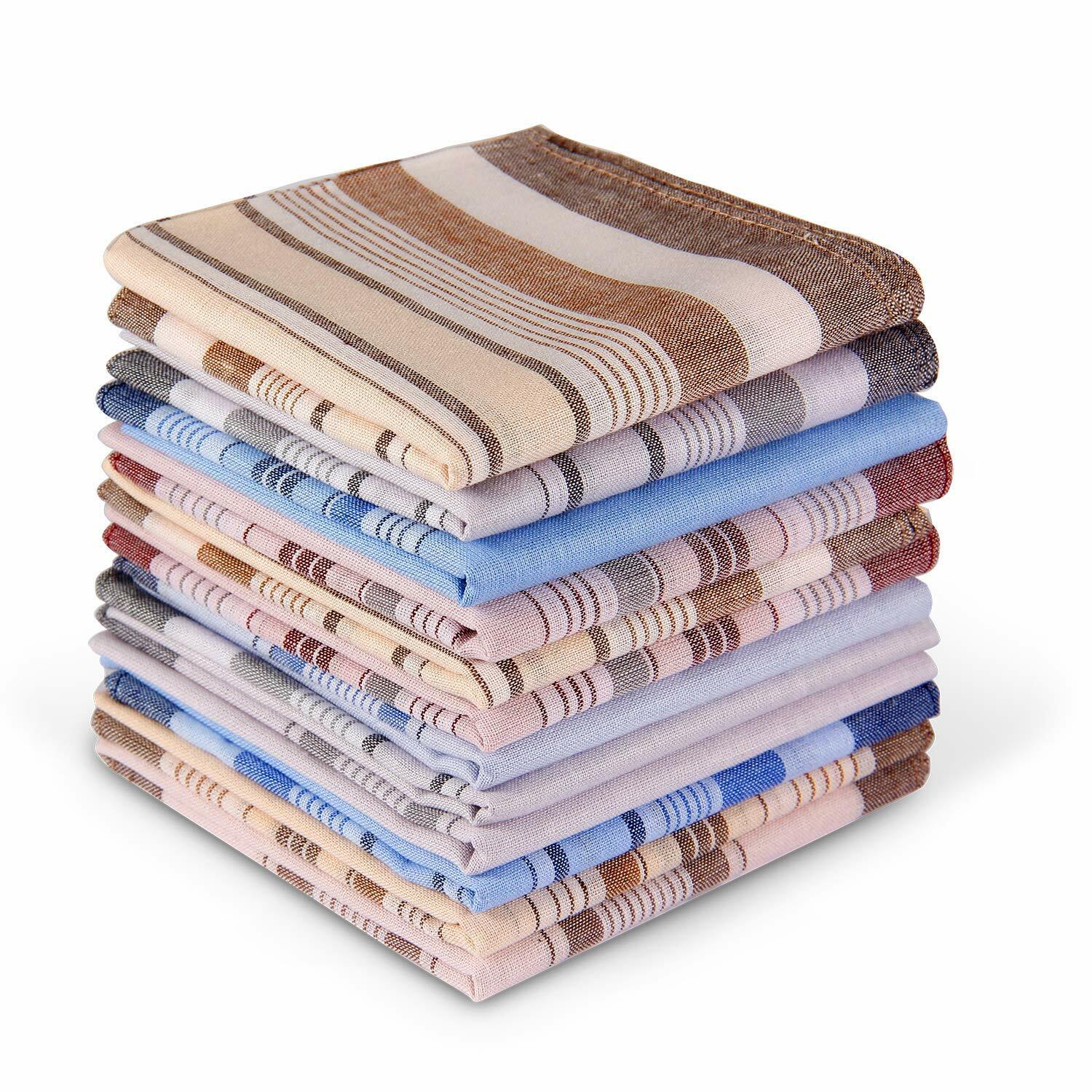 Ohuhu Handkerchiefs for Men, 12 Piece Gift Set 4 Color Hankies Ohuhu Handkerchiefs for Men, 12 Piece Gift Set 4 Color Hankies