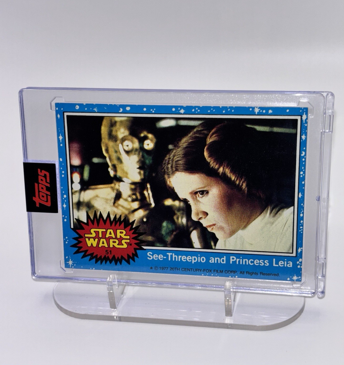 Topps 1977 Star Wars Card #51 See-Threepio & Princess Leia /Gradeable Card