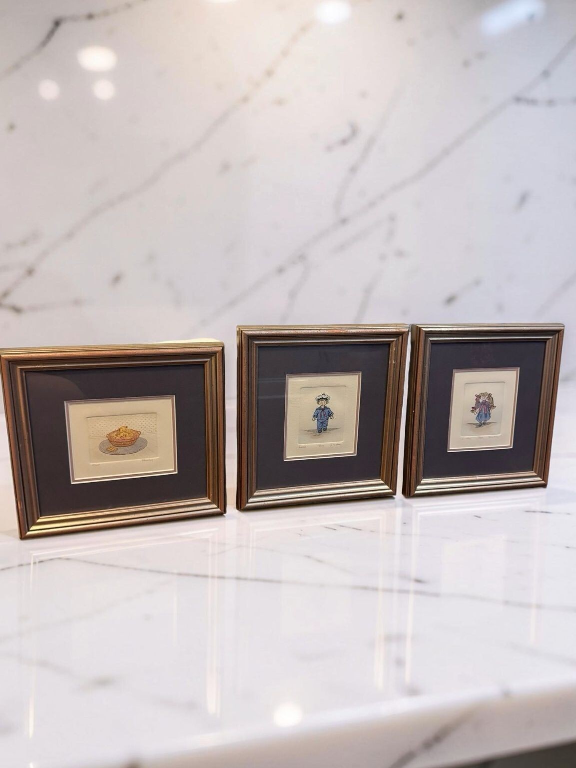 Stanton Signed Limited Edition Etching Prints Framed Set of 3 Vladimir Arts COA Stanton Signed Limited Edition Etching Prints Framed Set of 3 Vladimir Arts COA