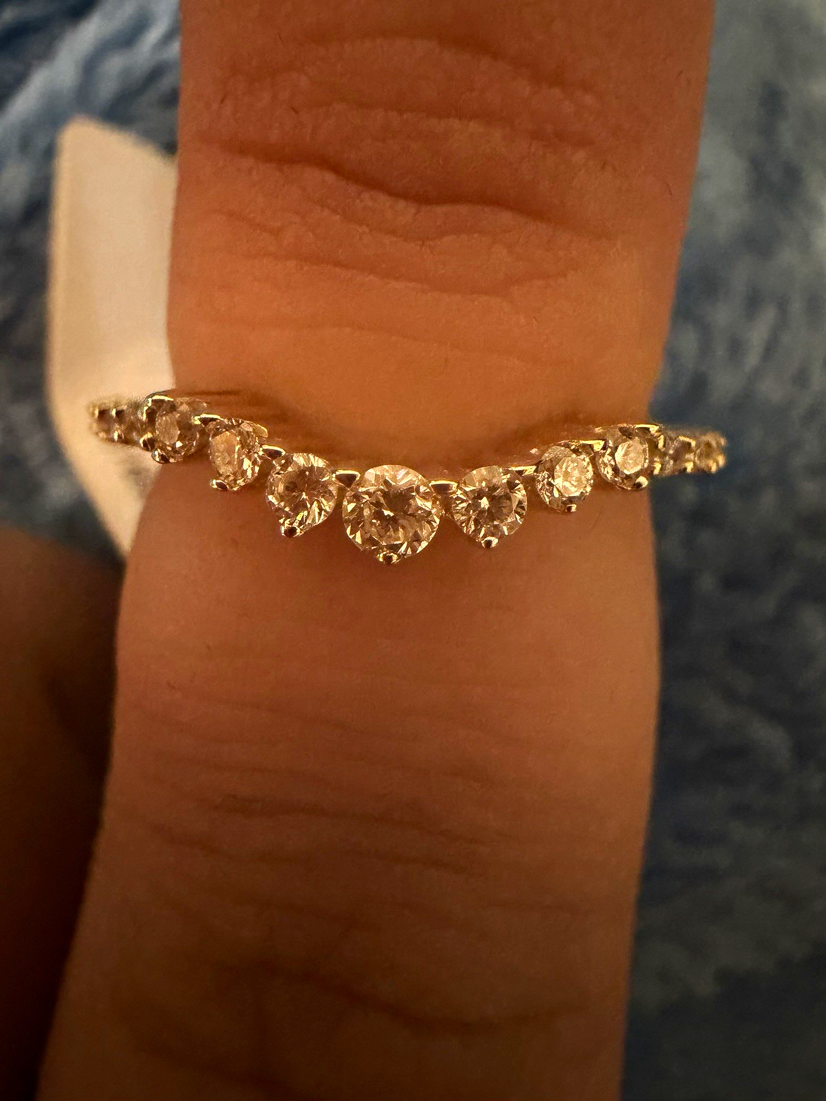 1/3ct Round Cut 14k Yellow Gold Round Cut Lab Diamond Anniversary Band