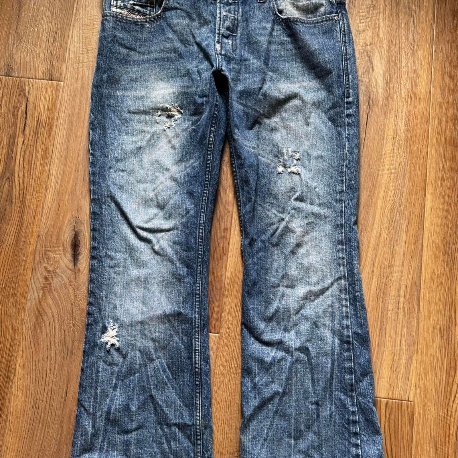 Diesel Men\'s Blue and Navy Jeans