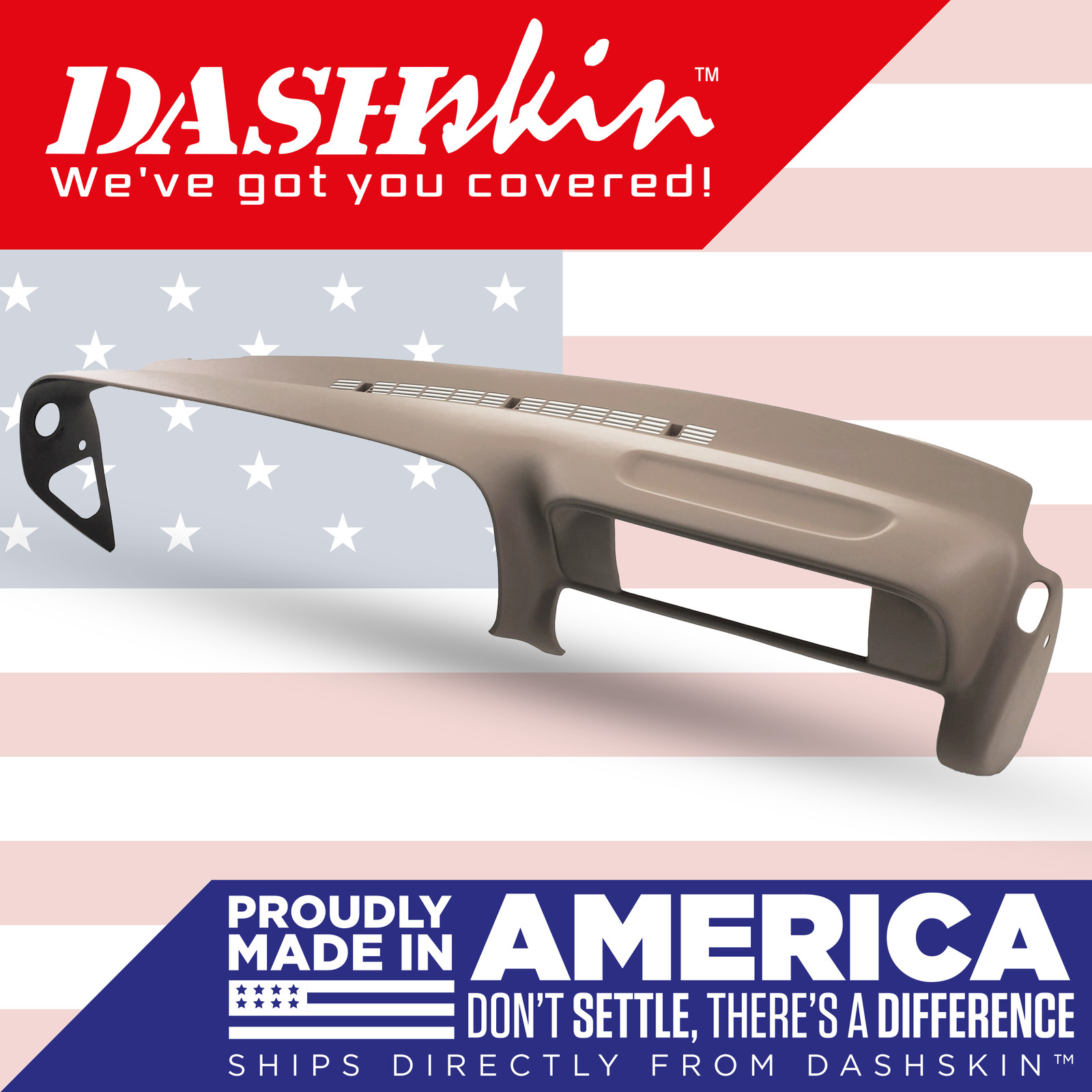 DashSkin Dash Cover for 97-99 GM SUVs & 97-98 Truck in Medium Neutral Tan